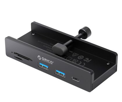 Hub USB Orico Aktywny hub 10Gbps, przykręcany, 2x USB-A, SD, USB-C, czarny